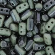 Rullas Duet 3x5 mm Two-tone Black/Opaque Grey Luster x10g