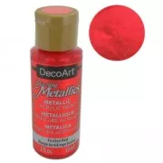Metallic Acrylic decorative paint - DecoArt Dazzling Metallics - Festive Red x59 ml