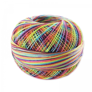 Cotton thread Lizbeth size 80 Rainbow Splash n°184 x168 m