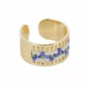 Eco brass ring for a Miyuki Delica 11/0 bead weaving 10 mm Gold Tone x1