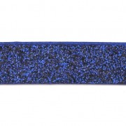 Fancy ribbon imitation leather 10 mm Dark Blue Glitter x1.2m