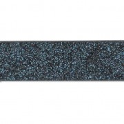 Fancy ribbon imitation leather 10 mm Blue/Black Glitter x1.2m
