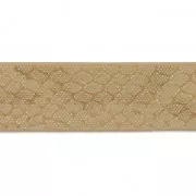 Fancy reptile-effect synthetic ribbon 10 mm Gold Metallic x1.2m