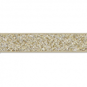Fancy ribbon imitation leather 5 mm Gold Glitter x1.2m