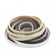 Fancy ribbon imitation leather 5 mm Gold Glitter x1.2m