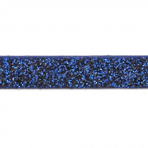 Fancy ribbon imitation leather 5 mm Dark Blue Glitter x1.2m