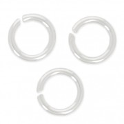 10x1.5mm 925 Sterling Silver open Jump rings x5|raw }}