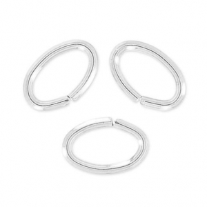 3.9x2.8x0.7mm 925 Sterling Silver Oval open Jump rings x50