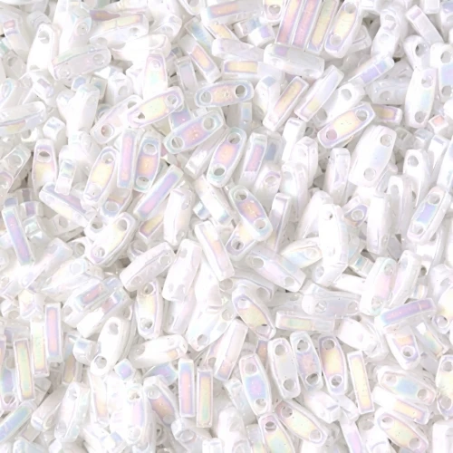 Miyuki Quarter Tila Beads 5x1.2x1.9 mm QTL-471 - White Pearl AB x10g