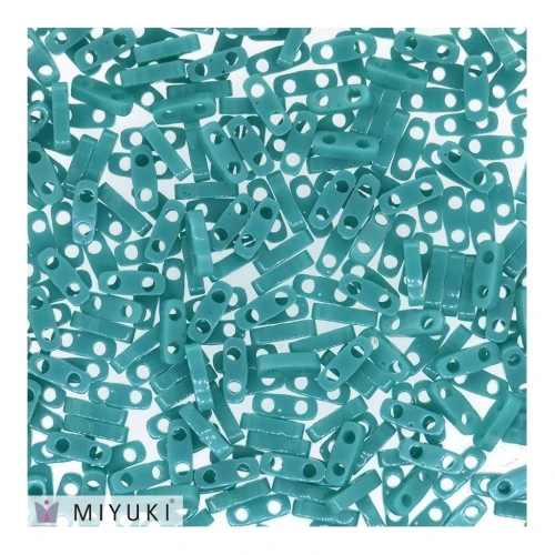 Miyuki Quarter Tila Beads 5x1.2x1.9 mm QTL-412 - Opaque Turquoise Green x10g