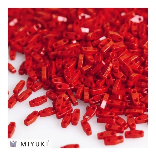 Miyuki Quarter Tila Beads 5x1.2x1.9 mm QTL-408 - Opaque Red x10g