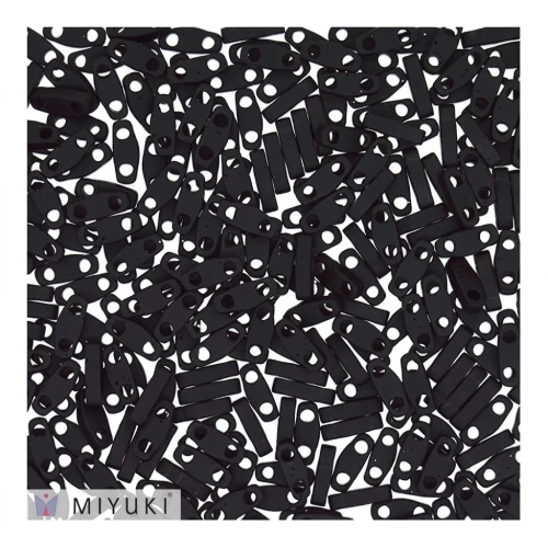 Miyuki Quarter Tila Beads 5x1.2x1.9 mm QTL-401F - Mat Black x10g