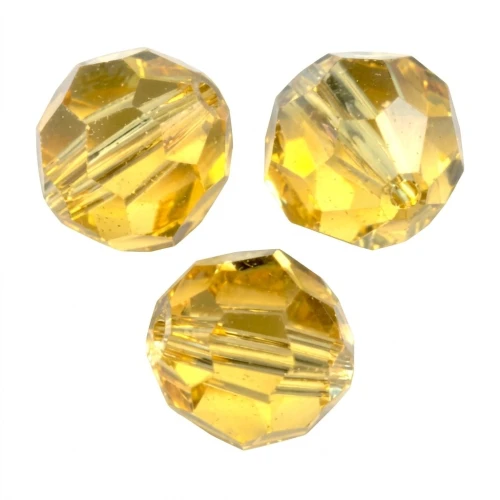 Round beads PureCrystal 5000 6 mm - Light Topaz x6