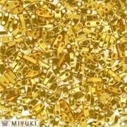Miyuki Quarter Tila Beads 5x1.2x1.9 mm QTL-191 - 24kt Gold Plated x5g|raw }}