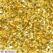 Miyuki Quarter Tila Beads 5x1.2x1.9 mm QTL-191 - 24kt Gold Plated x5g