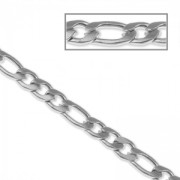 Chain figaro links (1x3) 3.8 mm Stainless steel x1m