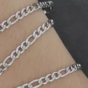 Chain figaro links (1x3) 3.8 mm Stainless steel x1m