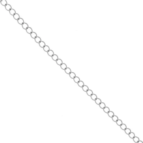 304 Stainless steel flat ovale plate links chain 4.4x4.9 mm x 98cm