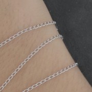 Stainless steel flat ovale plate links chain 2x3 mm x1 m