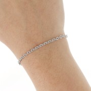 3x4mm 316L stainless steel hammered Cable Chain x1m