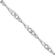 Singapore 2 mm mesh chain - 316L stainless steel x1m