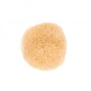Round synthetic pompom 2 cm Light Beige x1