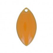 Metal and epoxy resin navettes 19x10 mm Mustard x 8