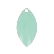 Metal and epoxy resin navettes 19x10 mm Light teal x 8