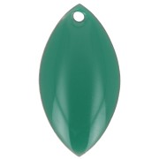 Metal and epoxy resin navettes 19x10 mm emerald green x 8|raw }}