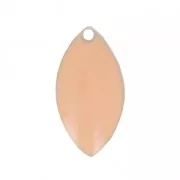 Metal and epoxy resin navettes 19x10 mm Light Pink x 8