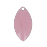 Metal and epoxy resin navettes 19x10 mm Pink x 8