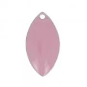 Metal and epoxy resin navettes 19x10 mm Pink x 8