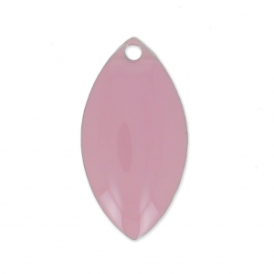 Metal and epoxy resin navettes 19x10 mm Pink x 8