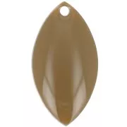 Metal and epoxy resin navettes 19x10 mm Olive x 8