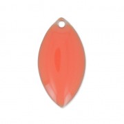 Metal and epoxy resin navettes 19x10 mm Coral Pink x 8|raw }}