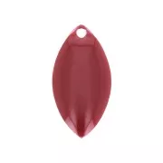 Metal and epoxy resin navettes 19x10 mm - Dark red x8