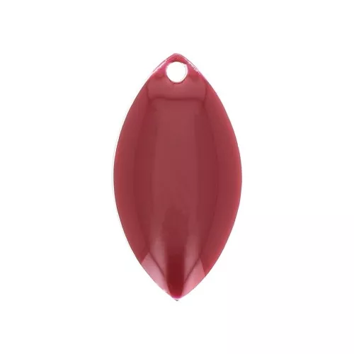 Metal and epoxy resin navettes 19x10 mm - Dark red x8
