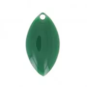 Metal and epoxy resin navettes 19x10 mm Fir Green x 8