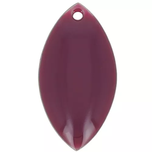 Metal and epoxy resin navettes 19x10 mm Violet x 8