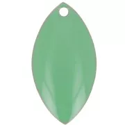 Metal and epoxy resin navettes 19x10 mm Mint x 8
