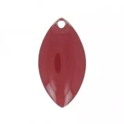 Metal and epoxy resin navettes 19x10 mm burgundy x 8