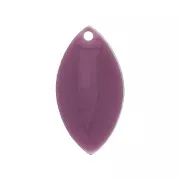 Metal and epoxy resin navettes 19x10 mm Plum x 8