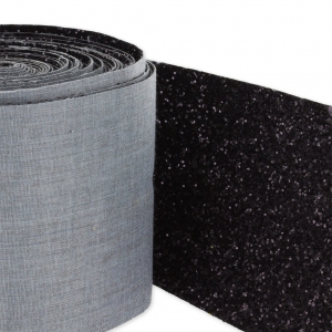 Fancy Glitter ribbon caviar style 10 cm Black x10 cm