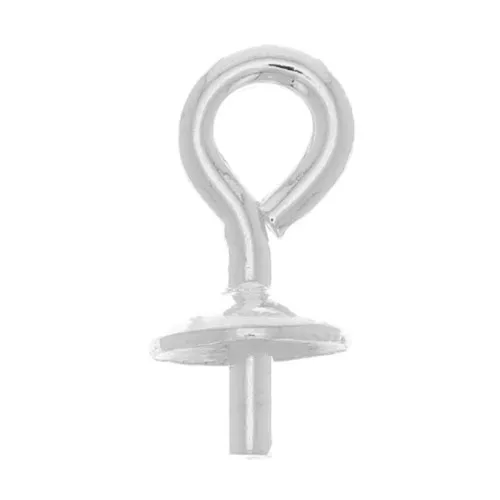 925 Sterling Silver pendant for half-drilled 6, 8 and 10 mm