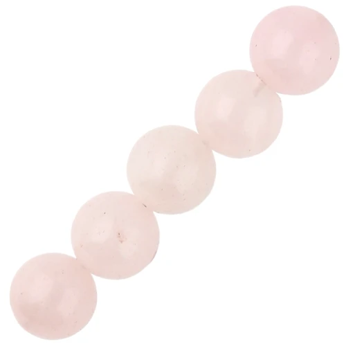 6.5 mm round gemstone beads - Rose Quartz x15