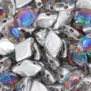 Czech Glass beads Gemduo 2 holes 8x5 mm Crystal Petroleum Backlit x10g|raw }}