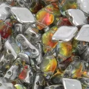 Czech Glass beads Gemduo 2 holes 8x5 mm Crystal Tequila Backlit x10g