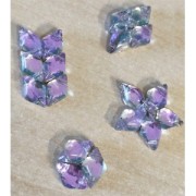 Czech Glass beads Gemduo 2 holes 8x5 mm Crystal Volcano Backlit x10g