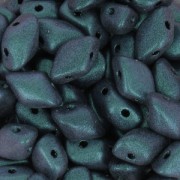 Czech Glass beads Gemduo 2 holes 8x5 mm Blueberry Metallic Mat x10g|raw }}