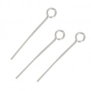 925 Sterling Silver Eye pin 25x0.6mm x10|raw }}